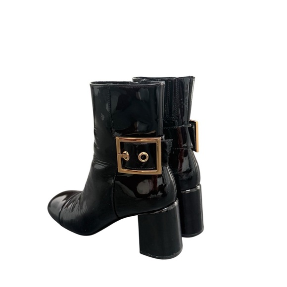 Jeffrey Campbell Black Patent Leather Ankle Boots 8.5 - Picture 2 of 7